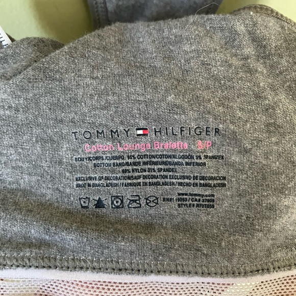 Grey Tommy Hilfiger Racerback Side Cut Out Sports Bra Womens Small - Picture 4 of 5
